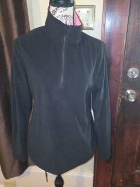 Danskin Black Quarter-Zip Fleece Pullover 8-10